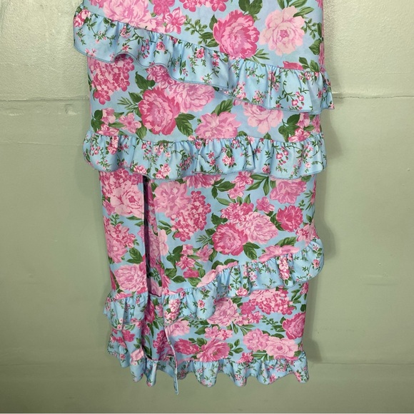 Show Me Your Mumu Greta Dress Floral Pink Blue Tuffle Midi Sundress XL - Picture 4 of 9